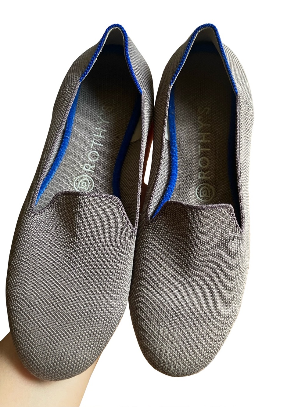 Rothy’s Mocha Knit Round Toe Slip On Loafers Size 8.5